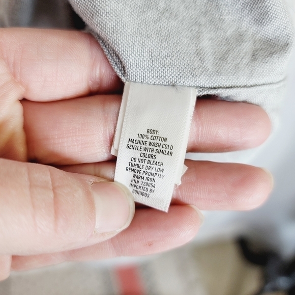 BONOBOS SLIM FIT LIGHT GRAY 100% COTTON BUTTON DOWN, SZ XL LONG - Picture 8 of 10